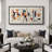 Abstract Vibrant Color Blocks " Abstract Mechanical Symphony Geometric Shapes And Lines Modern Art Relax Warm Extra Large Pictures "-98042293-111176743