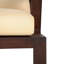 Méridienne d'extérieur en bois 27,6 pouces, structure brun foncé avec coussin beige, siège de loisirs pour patio, jardin et balcon