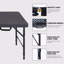 Table de patio pliante portative 4 pi, utilisation intérieure et extérieure, poids maximum 135 kg, pour le camping-1560730839