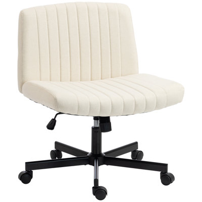 17 Stories Linen Office Chair