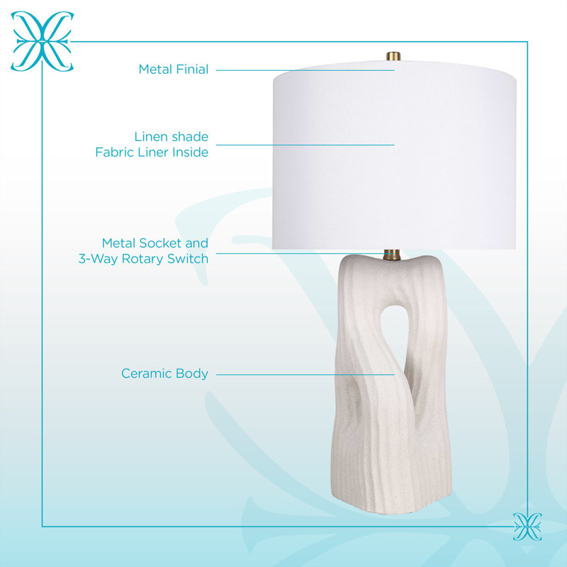Lampe de table Eclipse Harmony - Céramique blanche - Ensemble de 2
