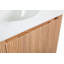 Meuble-lavabo mural 30 po avec lavabo courbé, conception intégrée en marbre de culture, meuble-lavabo flottant moderne pré-assemblé avec tiroir à fermeture en douceur