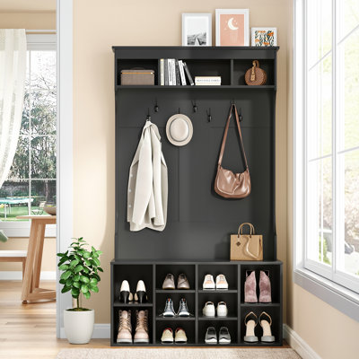 Chalemet Hall Tree 39.4" Wide with Shoe Storage and Bench