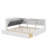 Full Size Daybed With Storage, Wood Corner Bed Frame With Bookcase Headboard And 2 Drawers-1770269169