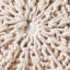 Pouf rond en coton beige fait à la main, taille 19,5 pouces, charge de 250 livres, sans assemblage, idéal pour repose-pieds ou pouf supplémentaire