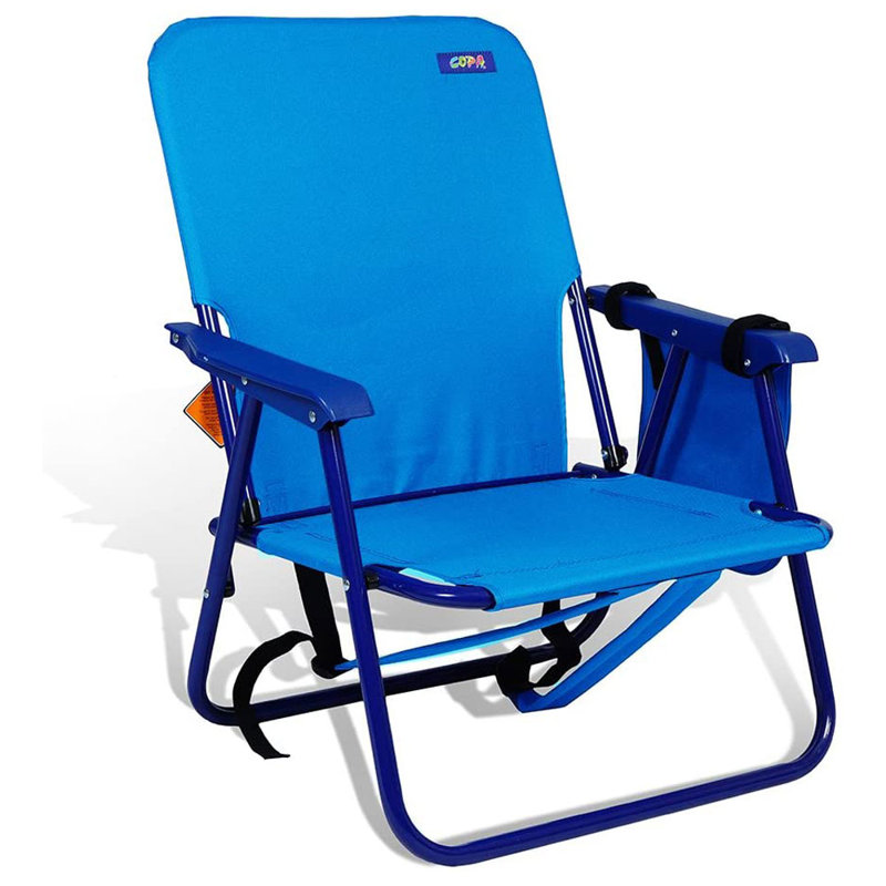 Folding Beach Chair, Light Blue