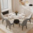 Benedic 6 - Person Modern Round Sintered Stone Dining Set with Pedestal Base-1576158107-1609008960