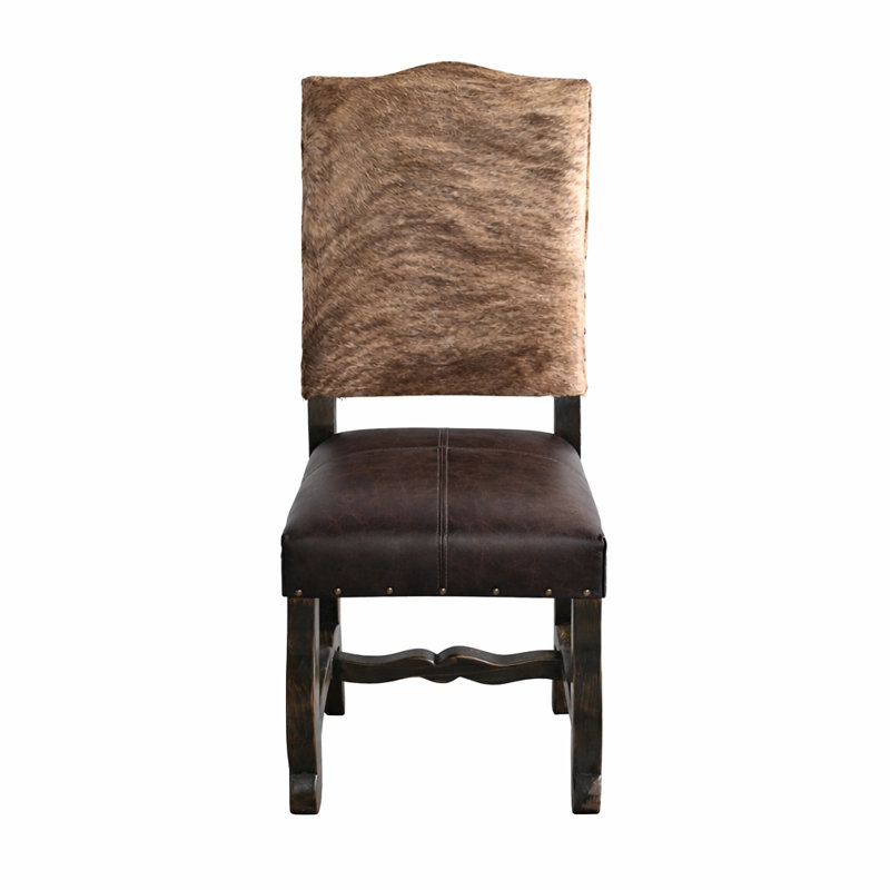 Sierra Brindle Hair-on Hide & Leather Dining Chair, Brown