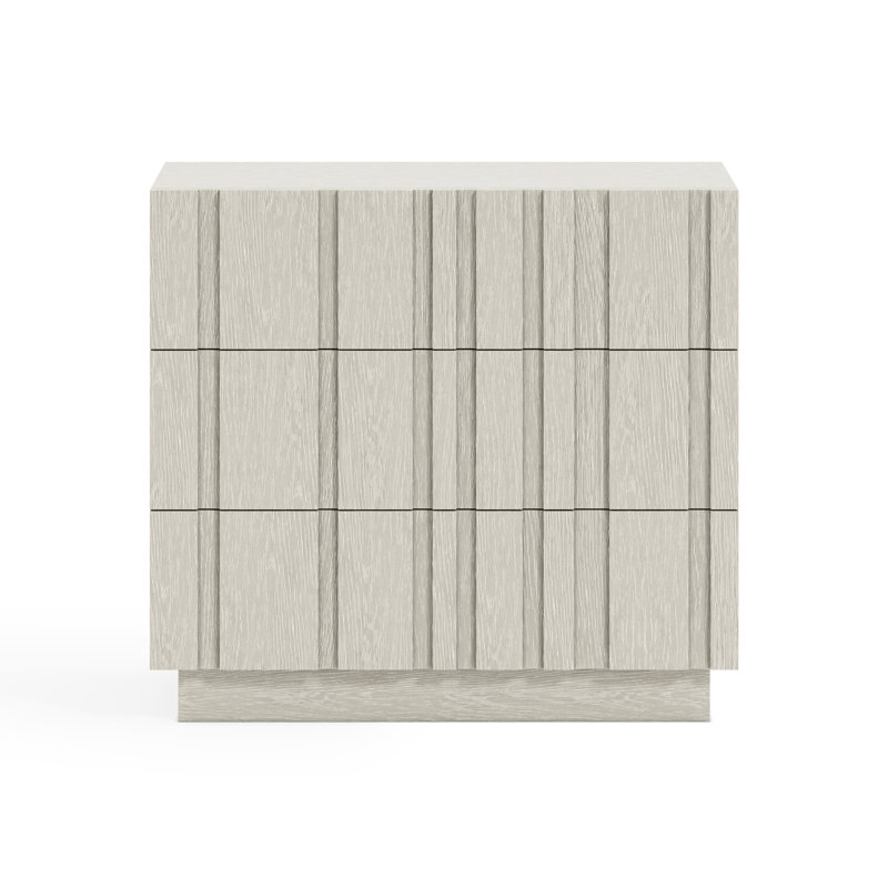 Tempo 3 - Drawer Solid Wood Nightstand