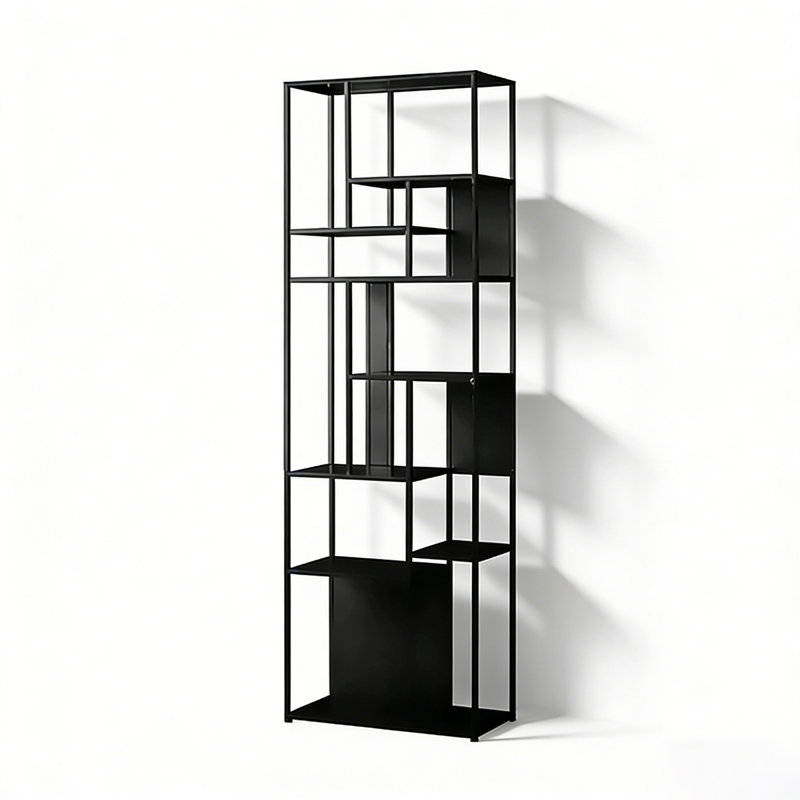 Bibliothèque ouverte en acier au carbone, H 70,9 po x l 23,6 po x P 11,8 po