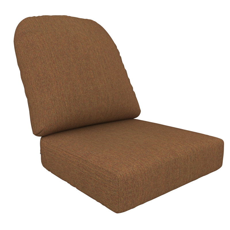 Outdoor Sunbrella® Seat/Back Cushion, Canvas Teak
