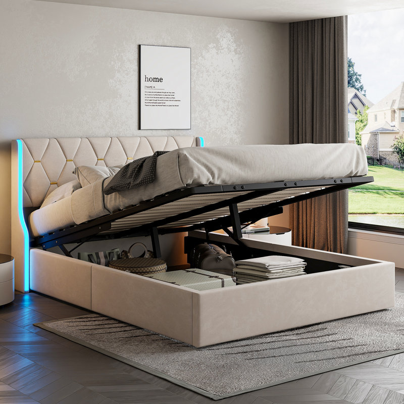 Ottoman Storage Bed, European Kingsize (160 x 200 cm)