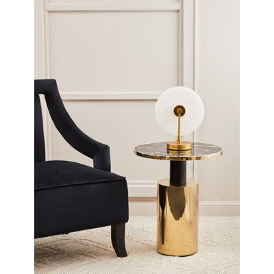 Bhodi Glass Top End Table