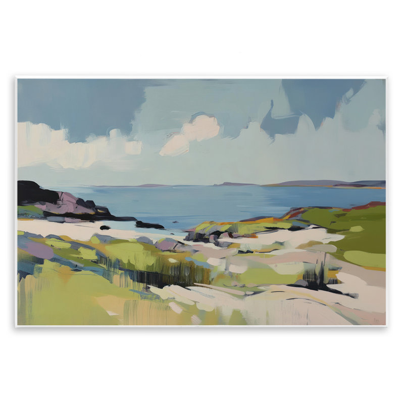 Plaque murale côtière brise verte, design par Elara Yasna, H 10 po x l 15 po