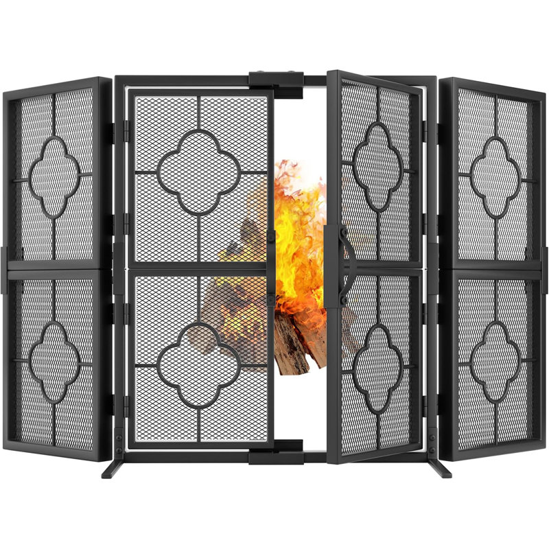 Pare-étincelles pour foyer en fer 3 panneaux baby Safe