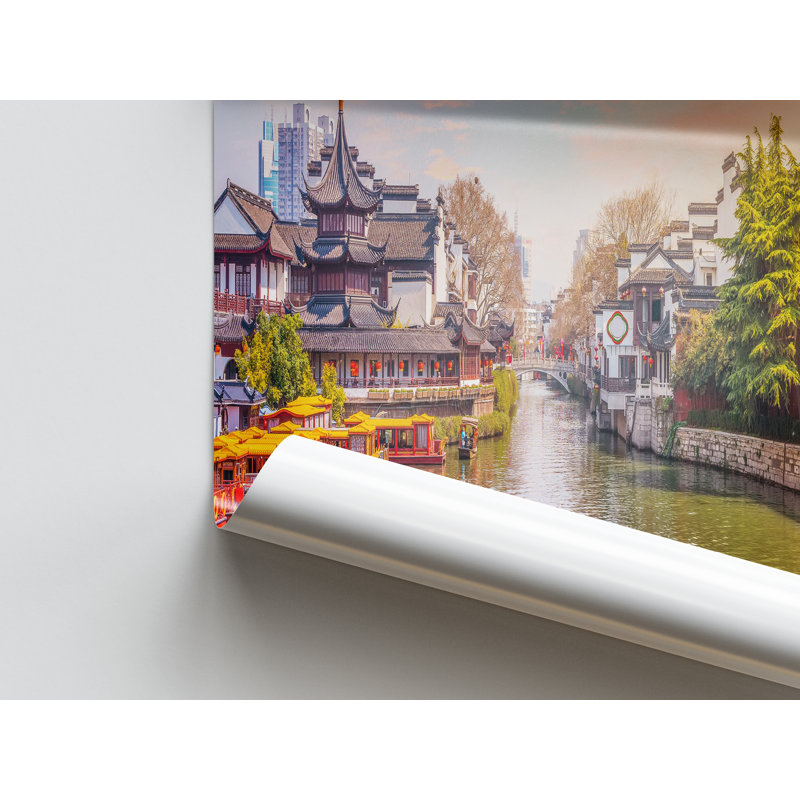 Print on Canvas, 25 cm H x 35 cm W, Gold Floater Framed