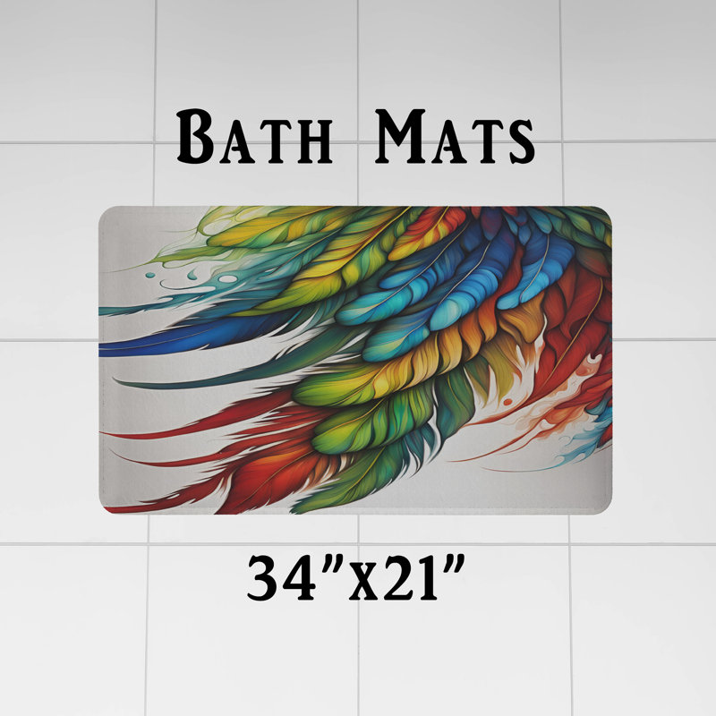 Rideau de douche abstrait, H 93 po x l 70 po