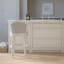 Tabouret de bar de 31 po, pivotant, assise et dossier rembourrés, blanc, gris, assemblage simple à 180 degrés, profondeur de 22,3 po, largeur de 22,32 po, hauteur de 43,52 po avec pivot, confortable
