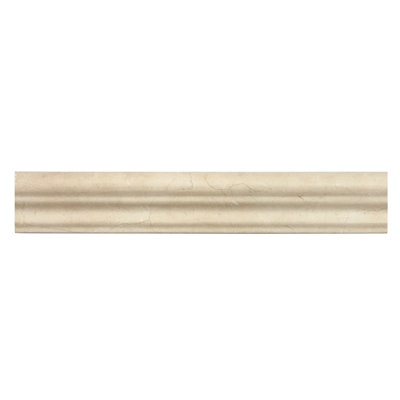Crema Marfil 2 in. L x 12 in. W Marble Chair Rail Tile Trim