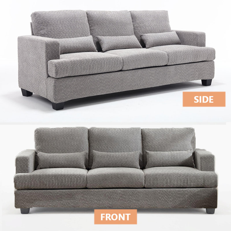 Amersfoort Upholstered 89'' Sofa, Gray Polyester Blend