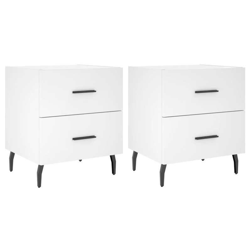 Introduce an air of modern charm to your interior with these bedside cabinets!, White