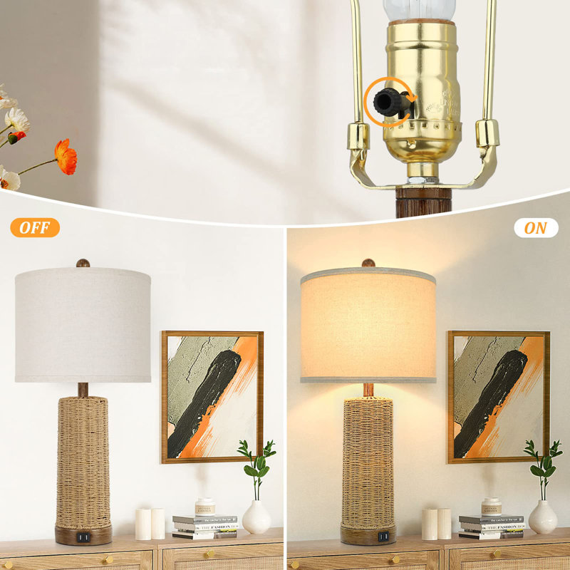 Lampe de table Audriella USB