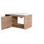 Ensemble de meuble-lavabo mural 40 po avec tablettes en céramique blanche, 1 porte à fermeture en douceur, emballage Kd, conception en contreplaqué, charnières à fermeture silencieuse, bordures d'armoire arrondies-1251539317