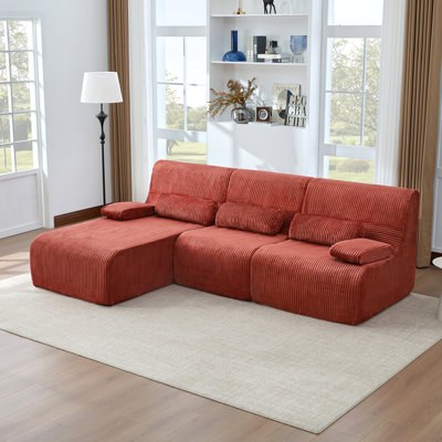 Canapé modulaire moderne de 98 po en L