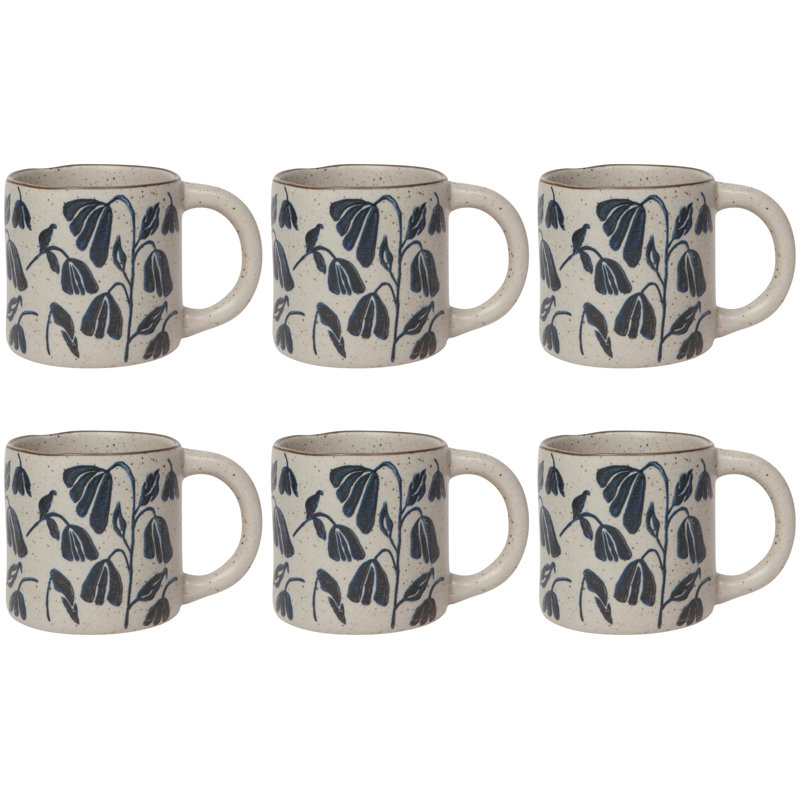 Ensemble de 6 tasses à poser Posy