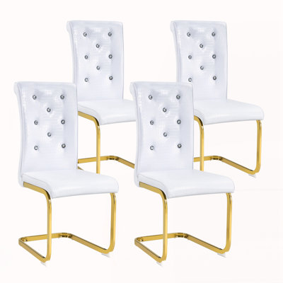 Dining Chair Set with 4 Upholstered Chairs