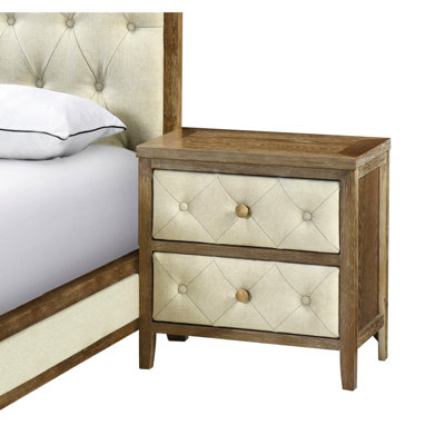 Charming Walnut Finish Nightstand For Bedroom Organization 2 In A Sophisticated Decor