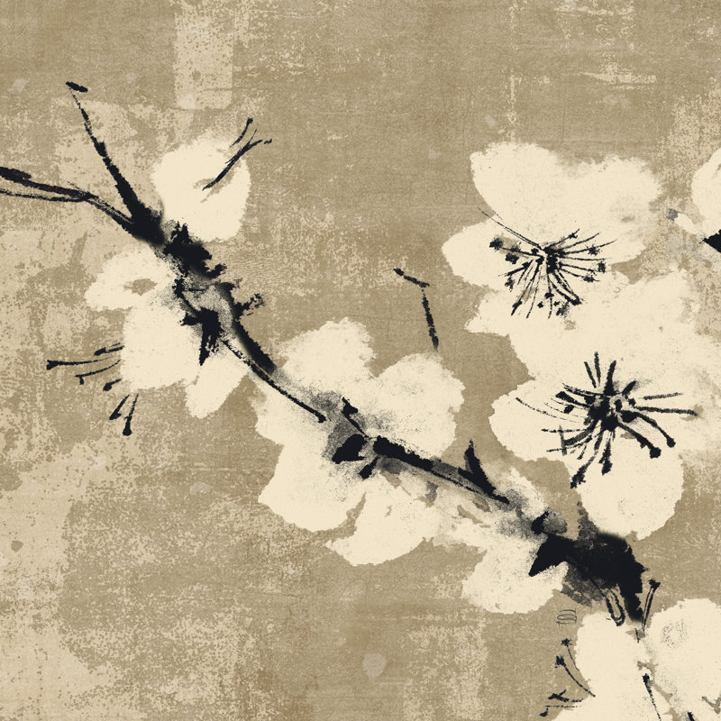 " Plum Blossom II Neutral " by Chris Paschke Painting Print, 20" H x 20" W x 1.25" D