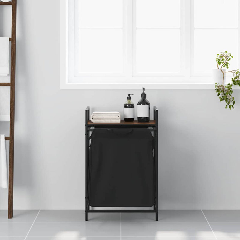 Laundry Cart, Dark Brown