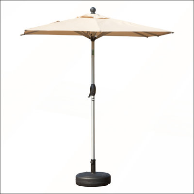 Parasol de patio rectangulaire avec manivelle et fonction d'inclinaison pour un abat-jour et un confort extérieurs (base non incluse)