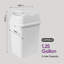Mini poubelle en plastique Superio avec couvercle pivotant pour salle de bain, comptoir, bureau, 1,25 gallon - 5 litres, blanc, paquet de 2-122762214