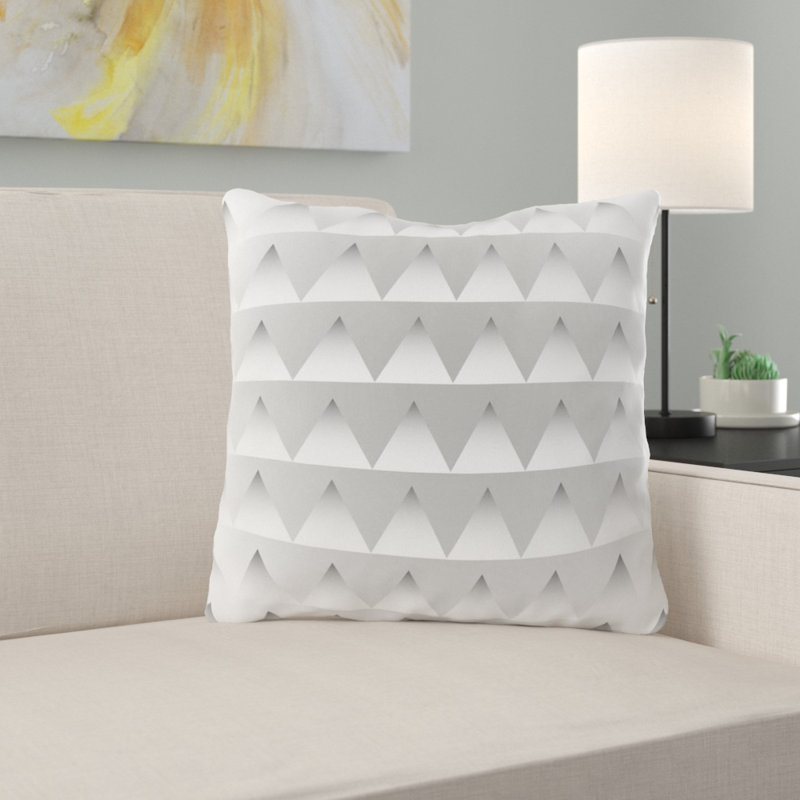 Reversible Throw Pillow, Indoor, Gray