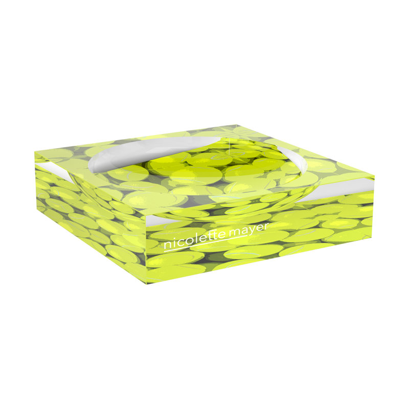 Square Abstract Decorative Tray, 6"W x 6"D x 2"H