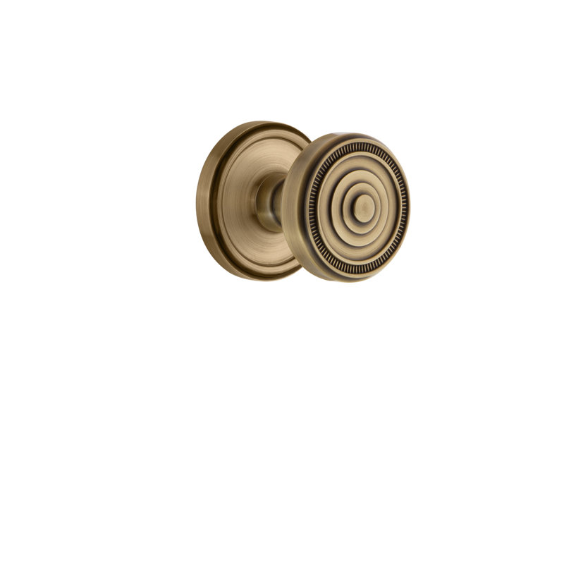 Rosace simple avec bouton de porte Grandette Georgetown Rosette, Laiton rétro