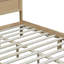 Modern Bed with Rattan Headboard, with Central Support Beams and Enhanced Feet-128923076