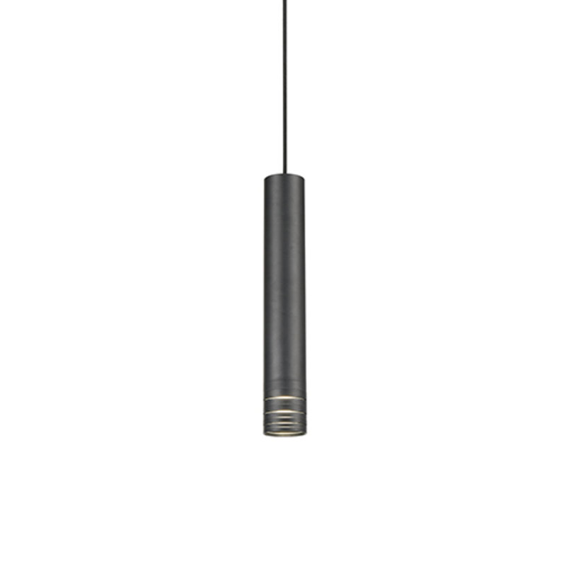 Milca 1 - Light Single Pendant, Black, 14.625" H x 2.375" W x 2.375" D