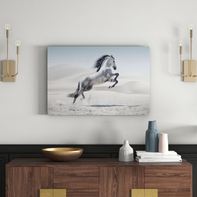 The Winter Stallion - Wrapped Canvas Print
