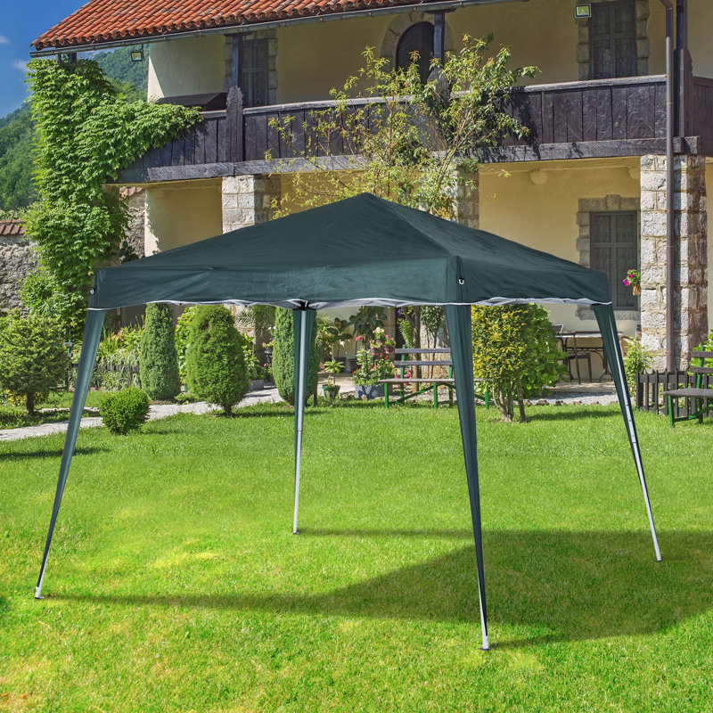 3m x 3m Steel Pop-Up Gazebo, Green