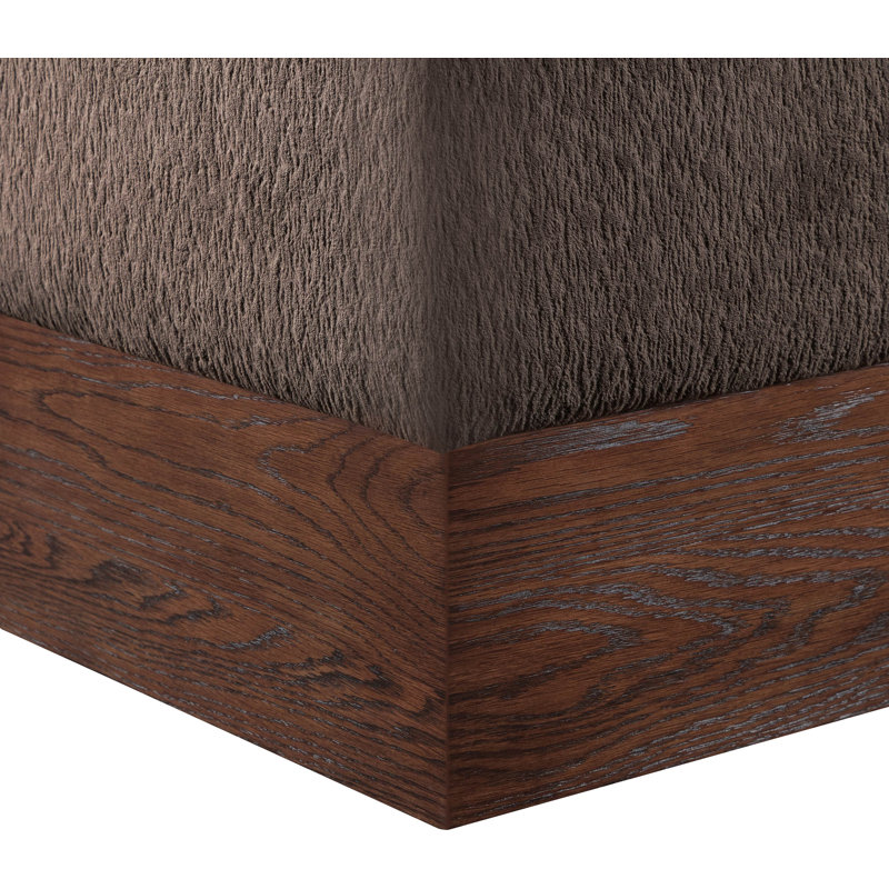 Repose-pieds / tabouret Madelen, Velours brun, Brun