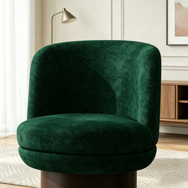 Fauteuil d'appoint pivotant à 360 °, Vert