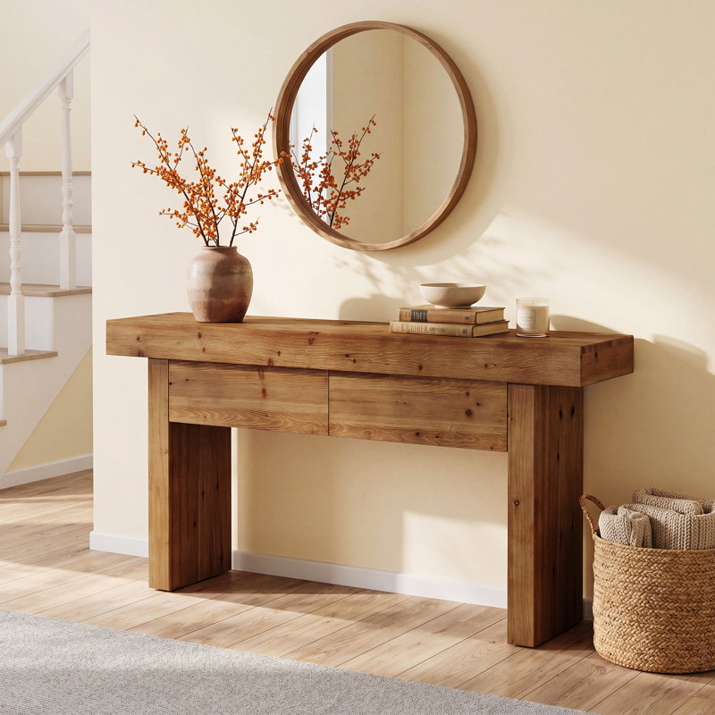 160.02cm Solid Wood Console Table