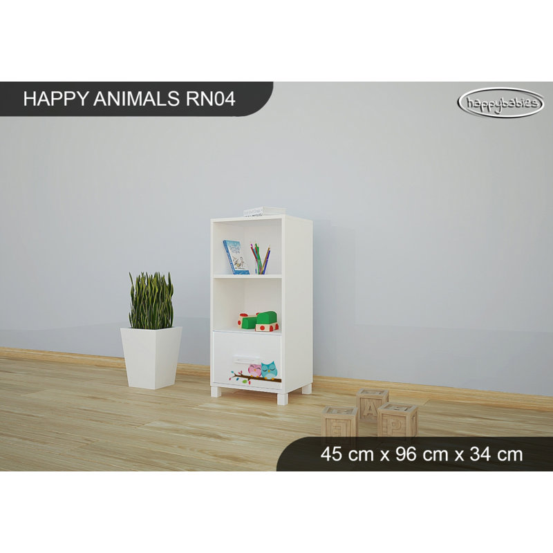 45cm W Animals Kids Cube, White