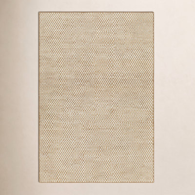 Hand-Woven Checkered Rug
