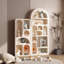 Vitrines en bois massif beige