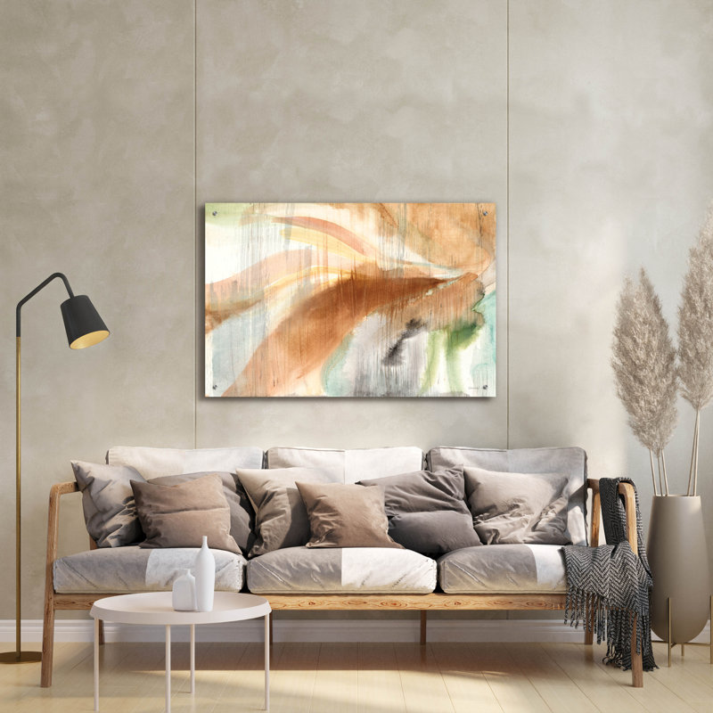  «Desert Spring» par Danhui Nai, art mural en verre acrylique, 36 po x 24 po