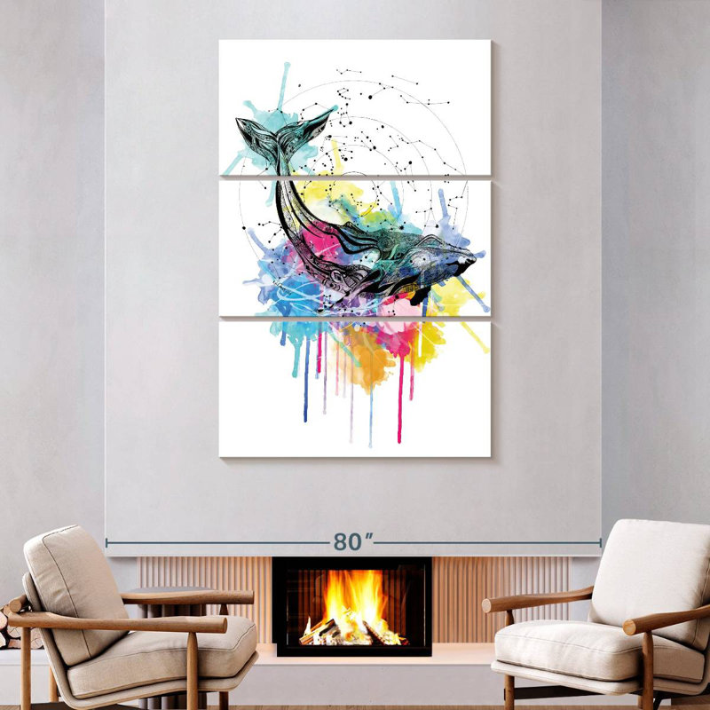 Brampt Whale, 74" H x 48" W